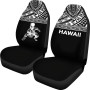 Hawaii Car Seat Covers - Polynesian Warriors Tattoo Horizontal Black