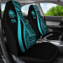 Federated States of Micronesia Car Seat Covers - Turquoise Polynesian Tentacle Tribal Pattern