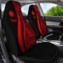 Nauru Car Seat Covers - Red Polynesian Tentacle Tribal Pattern