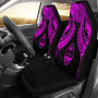 Guam Polynesian Car Seat Covers Pride Seal And Hibiscus Pink