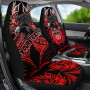 Samoa Polynesian Custom Personalised Car Seat Covers - Eagle Tribal Pattern Red