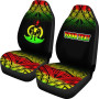 Vanuatu Custom Personalised Car Seat Covers - Vanuatu Coat Of Arms Fog Reggae Style