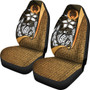 Pohnpei Micronesian Car Seat Covers Gold - Turtle With Hook