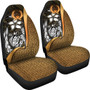 Pohnpei Micronesian Car Seat Covers Gold - Turtle With Hook