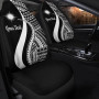 Marshall Islands Custom Personalised Car Seat Covers - White Polynesian Tentacle Tribal Pattern