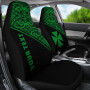 Wallis and Futuna Custom Personalised Car Seat Covers - Wallis and Futuna Coat Of Arms Polynesian Green Curve