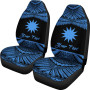 Nauru Polynesian Custom Personalised Car Seat Covers - Pride Blue Version
