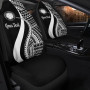 Northern Mariana Islands Custom Personalised Car Seat Covers - White Polynesian Tentacle Tribal Pattern