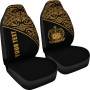 Samoa Custom Personalised Car Seat Covers - Samoa Coat Of Arms Polynesian Gold Curve