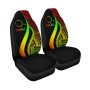 Cook Islands Custom Personalised Car Seat Covers - Reggae Polynesian Tentacle Tribal Pattern