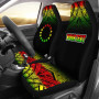 Cook Islands Custom Personalised Car Seat Covers - Cook Islands Flag Fog Reggae Style