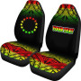 Cook Islands Custom Personalised Car Seat Covers - Cook Islands Flag Fog Reggae Style