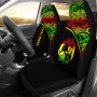 Tonga Custom Personalised Car Seat Covers - Tonga Coat Of Arms Polynesian Reggae Curve