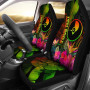 YAP Polynesian Personalised Car Seat Covers -  Hibiscus and Banana Leaves