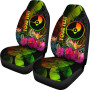 YAP Polynesian Personalised Car Seat Covers -  Hibiscus and Banana Leaves