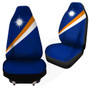 Marshall Islands Car Seat Covers - Marshall Islands Flag Micronesia Style Blue