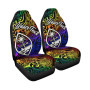 Guam Custom Personalised Car Seat Covers - Rainbow Polynesian Pattern