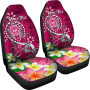 Tahiti Custom Personalised Car Seat Covers - Turtle Plumeria (Pink)