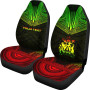 Norfolk Island Custom Personalised Car Seat Cover - Norfolk Island Coat Of Arms Polynesian Chief Tattoo Reggae Version
