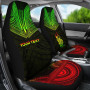 New Caledonia Custom Personalised Car Seat Cover - New Caledonia Coat Of Arms Polynesian Chief Tattoo Reggae Version