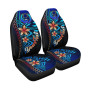 Pohnpei Custom Personalised Car Seat Covers - Vintage Tribal Mountain