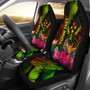 Kosrae Polynesian Personalised Car Seat Covers -  Hibiscus and Banana Leaves