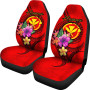Hawaii Polynesian Car Seat Covers - Floral With Seal Red