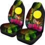 Palau Polynesian Personalised Car Seat Covers -  Hibiscus and Banana Leaves