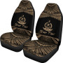 Vanuatu Polynesian Custom Personalised Peisonalised Car Seat Covers - Pride Gold Version