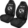 Tonga Personalised Car Seat Covers - Tonga Seal With Polynesian Tattoo Style (Black)
