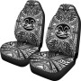 Marquesas Islands Car Seat Cover - Marquesas Islands Coat Of Arms Polynesian White Black