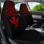 Hawaii Custom Personalised Car Seat Covers - Kanaka Maoli Polynesian Red Horizontal