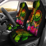 Federated States of Micronesia Polynesian Personalised Car Seat Covers -  Hibiscus and Banana Leaves