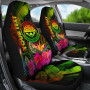 Federated States of Micronesia Polynesian Personalised Car Seat Covers -  Hibiscus and Banana Leaves