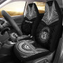 Hawaii Custom Personalised Car Seat Cover - Hawaii Seal Polynesian Chief Tattoo Black Version