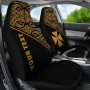 Wallis and Futuna Custom Personalised Car Seat Covers - Wallis and Futuna Coat Of Arms Polynesian Gold Curve