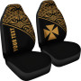 Wallis and Futuna Custom Personalised Car Seat Covers - Wallis and Futuna Coat Of Arms Polynesian Gold Curve