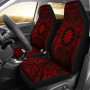 Nauru Car Seat Cover - Nauru Coat Of Arms Polynesian Red Black