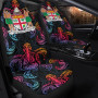 Fiji Car Seat Cover - Sea Turtle In Tribal Polynesian Style