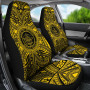Palau Car Seat Cover - Palau Coat Of Arms Polynesian Gold Black