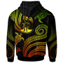 Vanuatu Personalised Custom Hoodie - Polynesian Turtle With Pattern Reggae