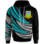 Tuvalu Custom Personalised Hoodie - Wave Pattern Alternating Blue Color