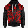 Yap Hoodie - Micronesian Lion Head Red Style