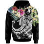 YAP Polynesian Hoodie - Summer Plumeria (Black)