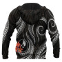 Yap Micronesian Hoodie - Black Plumeria