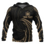 Samoa Polynesian Custom Personalised Hoodie - Gold Tribal Wave