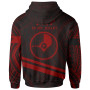 Yap State Hoodie - In My Heart Style Red Polynesian Patterns