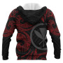 Polynesian Hawaii ll Over Hoodie - Red Tribal