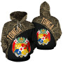 Tonga Hoodie - Tonga Coat Of Arms Polynesian Tattoo Gold