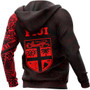 Fiji Hoodie - Fiji Seal Polynesian Tattoo Style Red